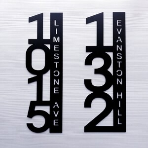 Outdoor Signs House numbers vertical, house number vertical gift mettal,house address plaque Metal,sign Personalized Address Plaque Custom