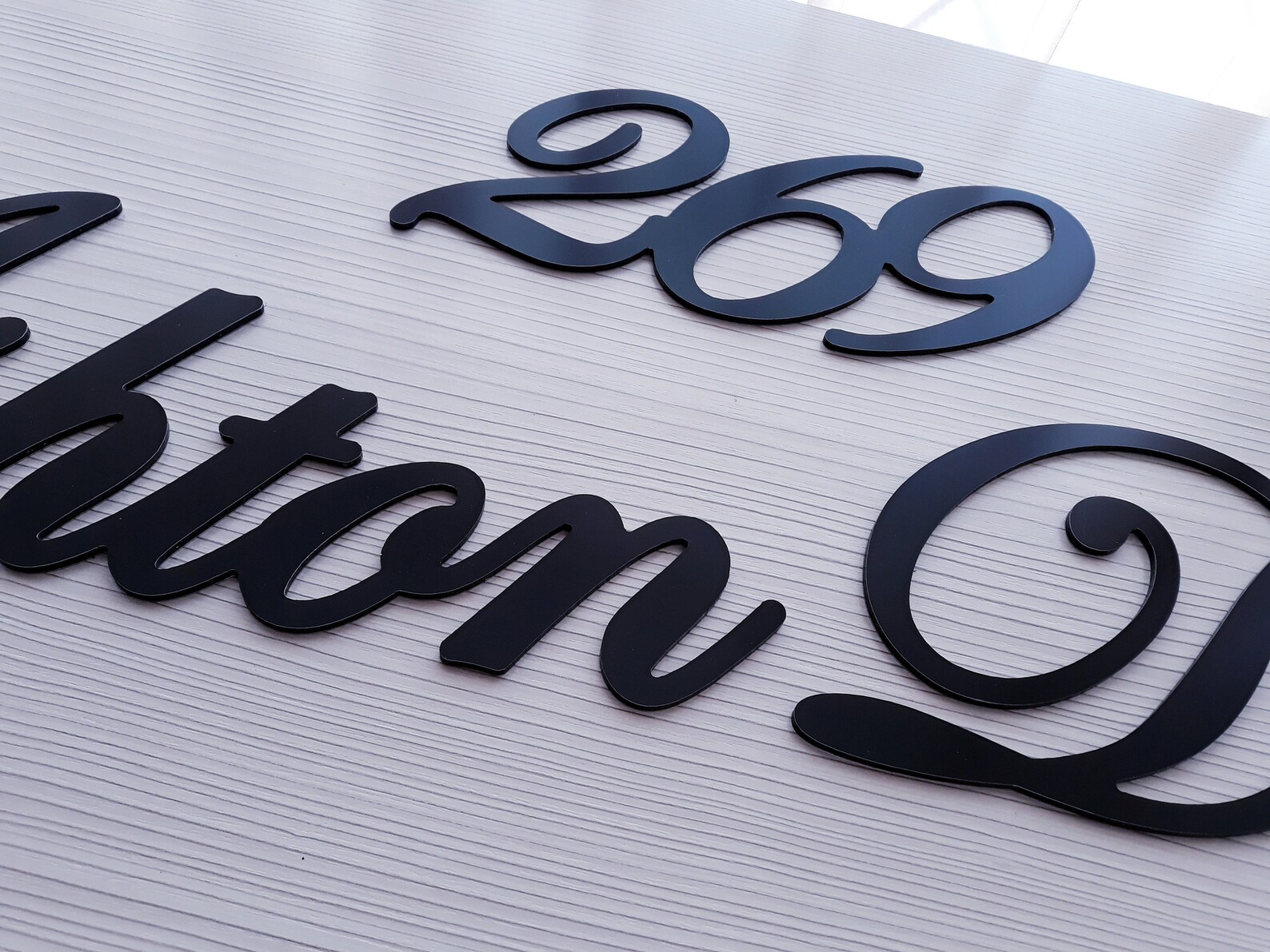 Script Address Sign Metal House Numbers Address Sign Script Etsy