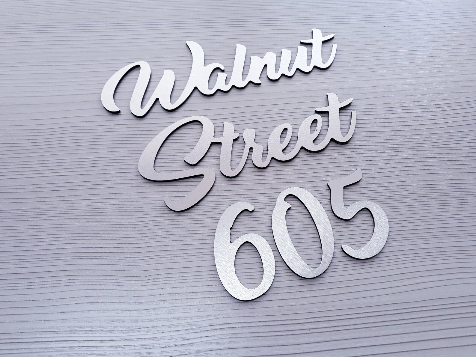 Script Address Sign Metal Custom House Numbers Sign Cursive Etsy