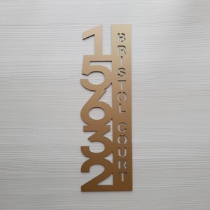 Outdoor Signs House numbers vertical, house number vertical gift mettal,house address plaque Metal,sign Personalized Address Plaque Custom