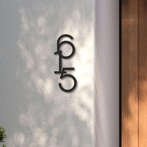 Outdoor Signs House numbers vertical, house number vertical gift mettal,house address plaque Metal,sign Personalized Address Plaque Custom