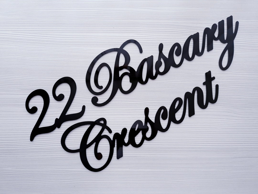 Script Address Sign Metal,script House Numbers,custom House Numbers