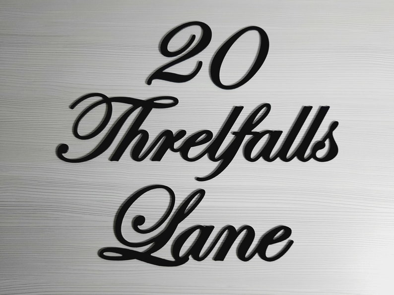 Script Address Sign MetalScript house numbersCustom house ...