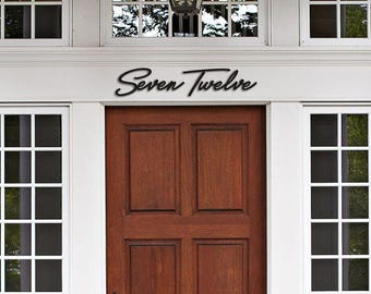 Script Address Sign, Script House Numbers Sign Cursive, Aluminum Composite Address, Address Signs black