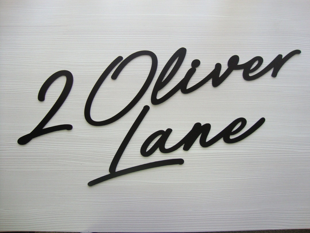 Script Address Sign Script House Numberscustom House Numbers Etsy