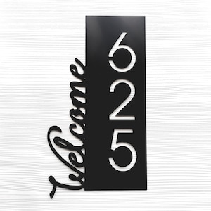 Outdoor Signs House numbers vertical, house number vertical gift mettal,house address plaque Metal,sign Personalized Address Plaque Custom