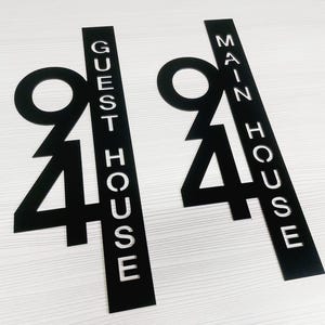 Outdoor Signs House numbers vertical, house number vertical gift mettal,house address plaque Metal,sign Personalized Address Plaque Custom
