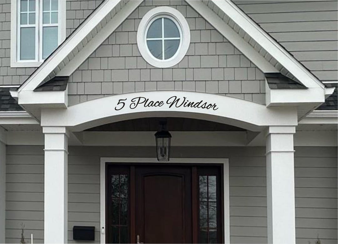 Script Huse Numbers Personalized Script House Number Sign With Street Name, Custom Cursive ...