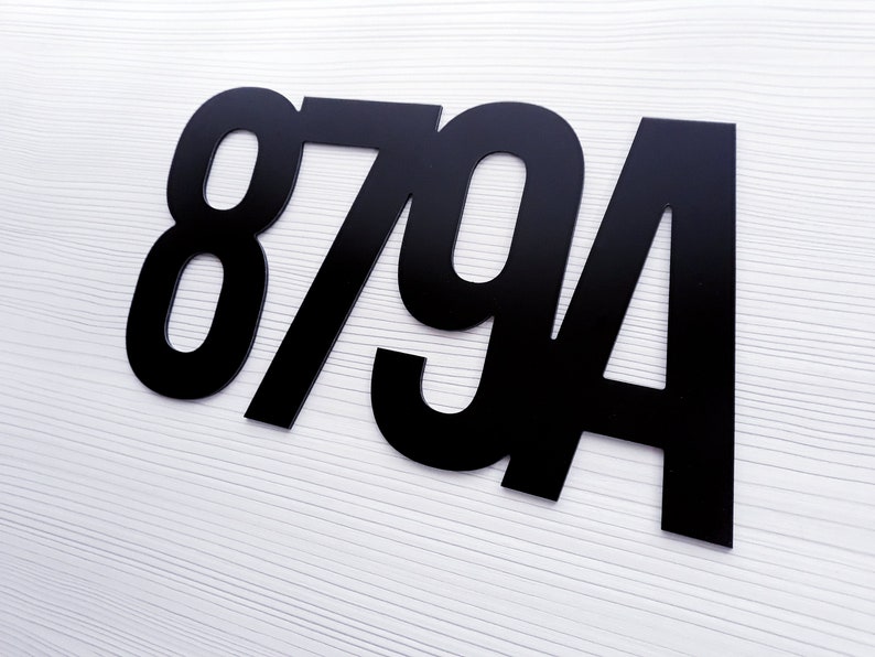 House Numbers METAL Sign Blackmetal Aluminum Address Custom Etsy