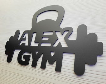 Custom Gym Sign,Personalized Home Gym Sign,Custom Metal Gym Sign,Home Gym Sign,fitness Sign,Home decor sign metal wall,GYM name gift