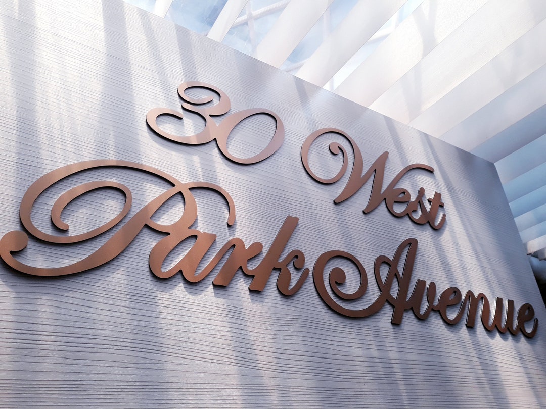 Script Address Sign Metal,garage Address Script,script House Numbers