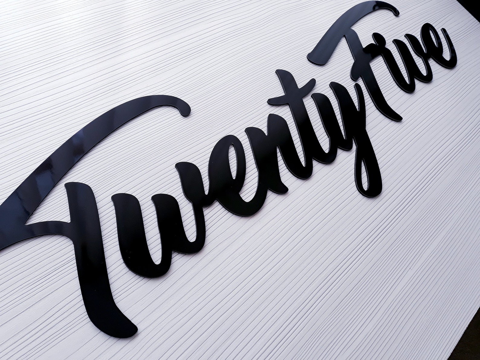 Address Script Sign Metal Custom House Numbers Sign Cursive Etsy