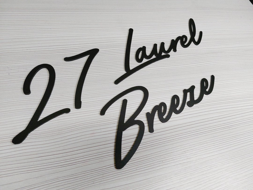 Script Address Sign ,script House Numbers, Custom House Numbers Sign