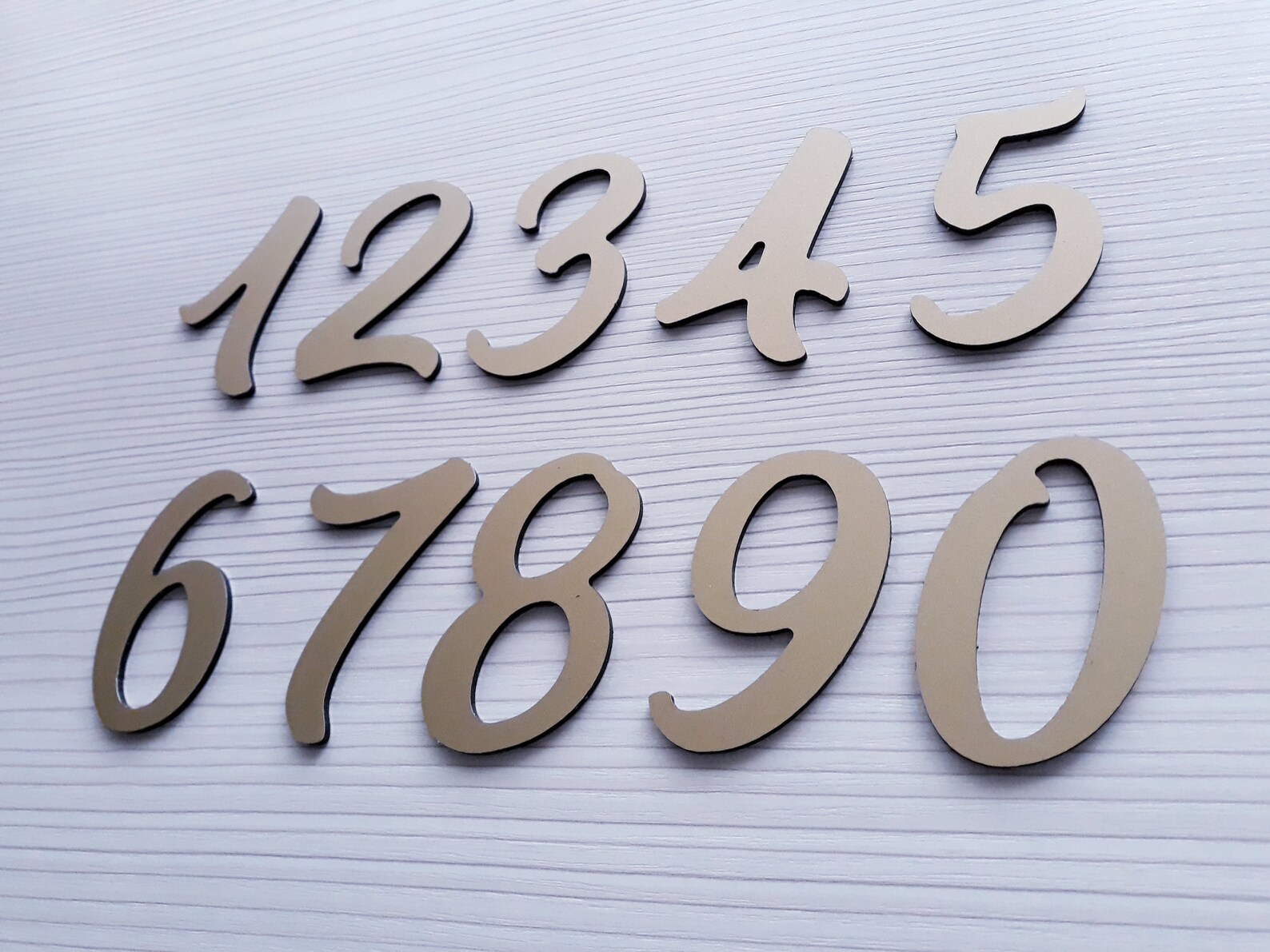 Metal House Numbers Script House Number Sign Metal Aluminum Etsy
