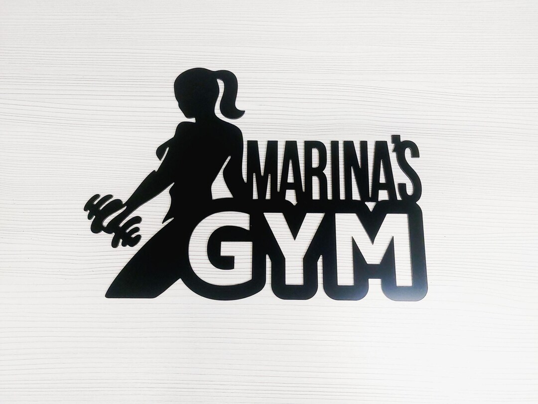Custom Gym Sign Girl Woman ,personalized Home Gym Sign,custom Gym Sign ...