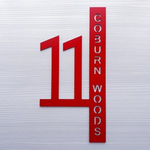 Outdoor Signs House numbers vertical, house number vertical gift mettal,house address plaque Metal,sign Personalized Address Plaque Custom