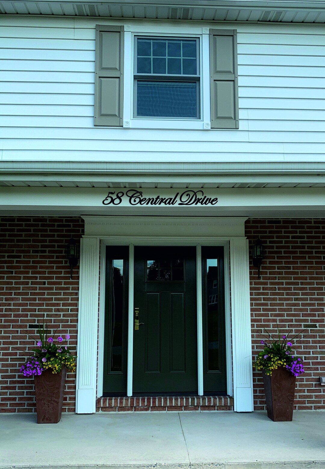 Modern Script Address Sign, Script House Numbers, Custom House Numbers ...