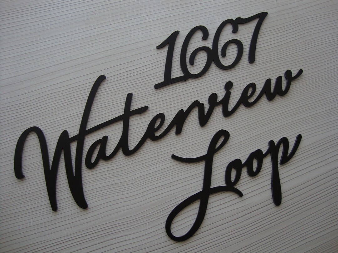 Script Address Sign Metal,script House Numbers,custom House Numbers