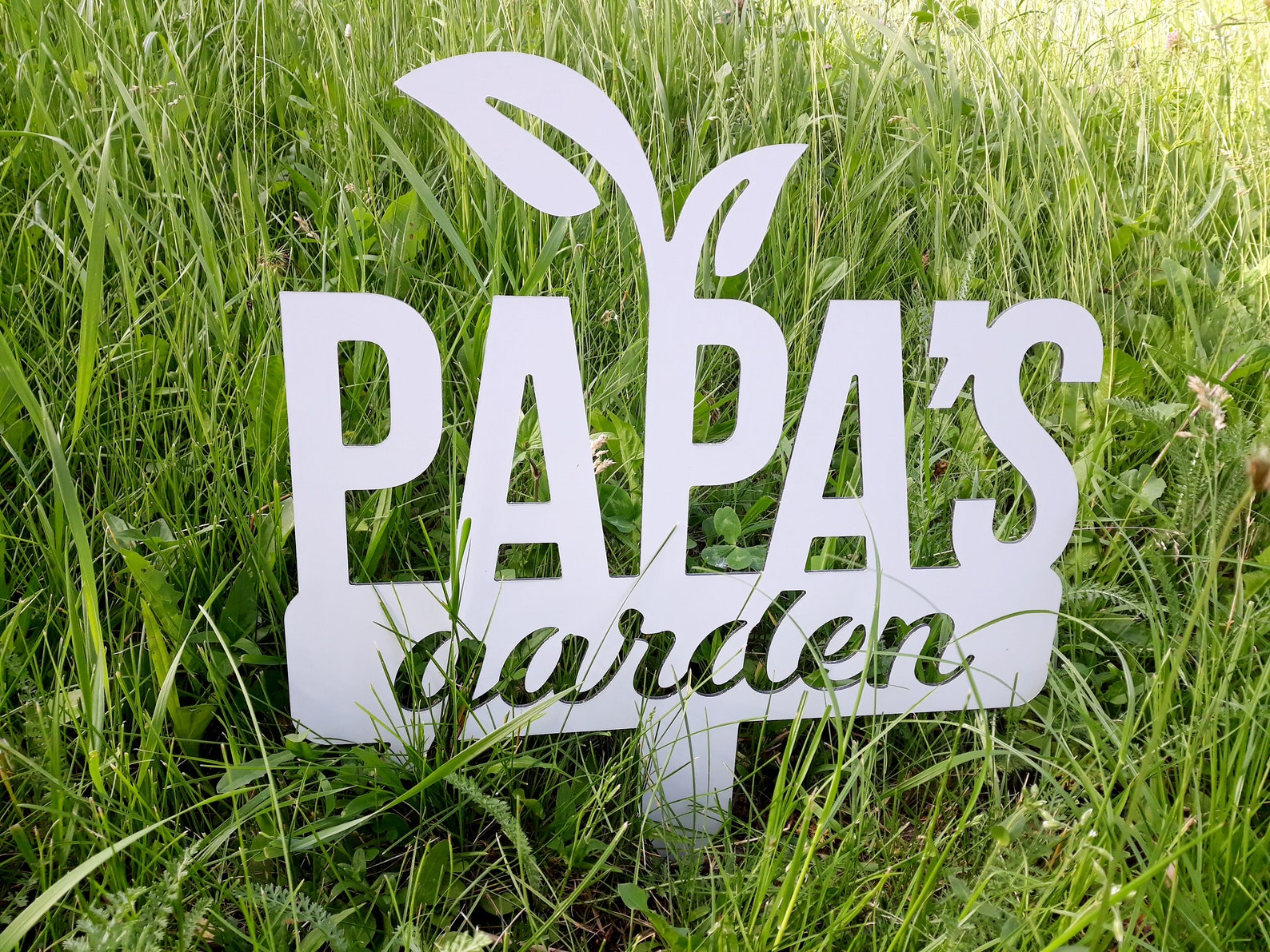 Papa's Garden Metal Sing Metal Dad's Garden Signs | Etsy