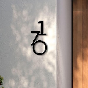 Outdoor Signs House numbers vertical, house number vertical gift mettal,house address plaque Metal,sign Personalized Address Plaque Custom