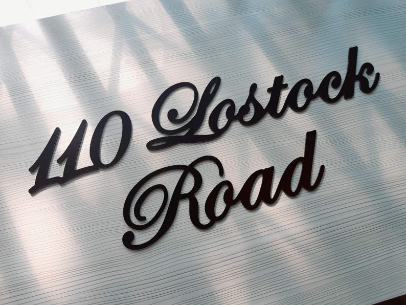 Script Address Sign script House Numbers Custom House Etsy