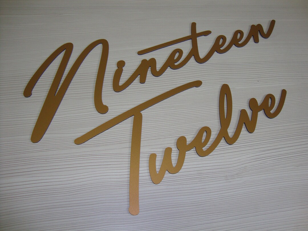 Aluminum Address Script, Address Sign ,script House Numbers, Custom