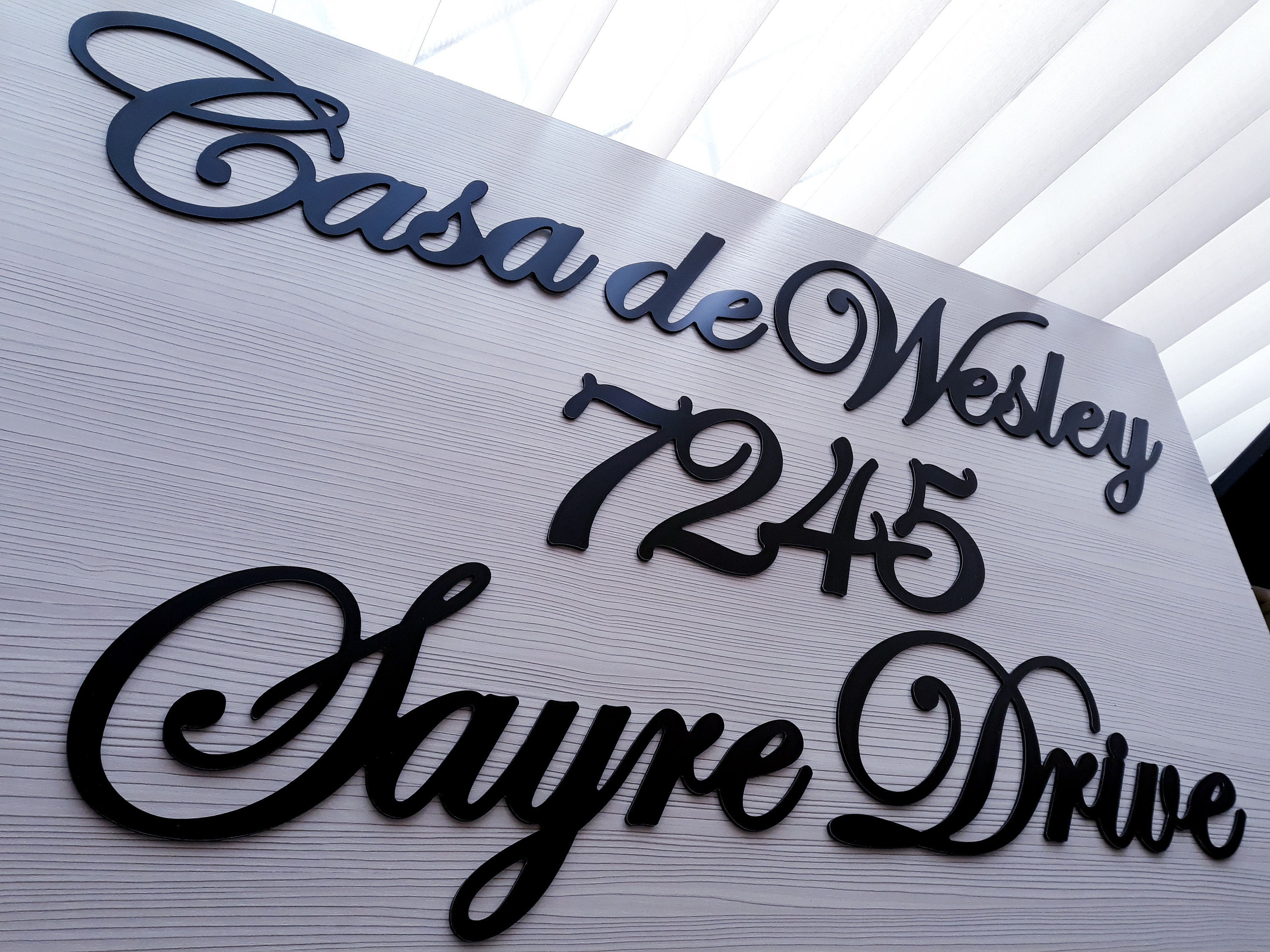Script Address Signs, Script House Numbers, Custom House Numbers Sign ...
