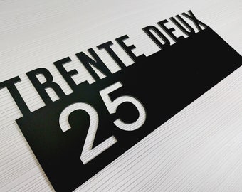 Outdoor Signs House Numbers, House Number Gift, House Horizontal Address Plaque Metal, Sign Personalized Address Plaque Custom