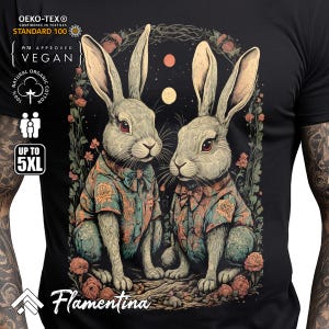 Vintage Bunny T-shirt | Rabbit Lover’s Unisex T-shirt | Happy Easter T-Shirt  for Kids, Girls, and Rabbit Owners | Beautiful Tee E458