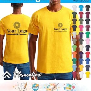 Personalised Valueweight Short Sleeve T-Shirt | Custom Photo, Logo or Text Print Top | Fruit of the Loom Tee Shirt | Workwear, Work, Gifts