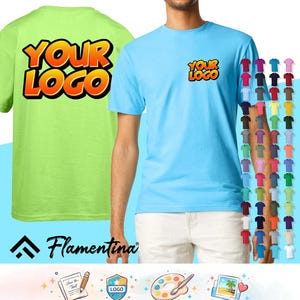 Custom Tshirt | Personalised T Shirt | Custom Logo, Text or Photo Print | Gildan Softstyle Men's Cotton Tee | Make Your Own Shirt Top