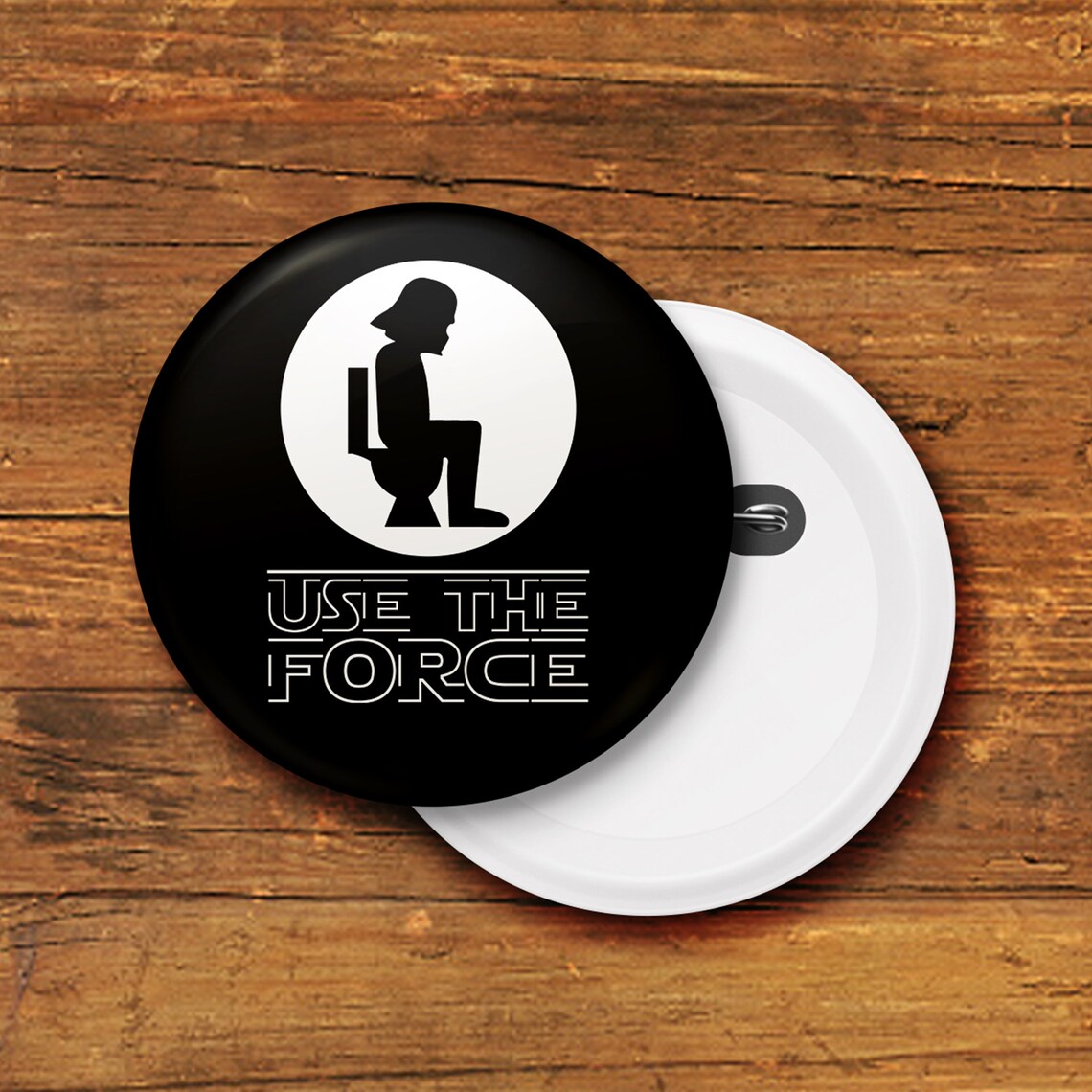 Use The Force Funny Button Badge Gift Pin Badge Funny Badge Etsy