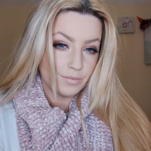 Irish Unique Handmade Blush Pink Soft and Luxurious Cowl Scarf || Ladies Scarf || Thick Hand Knitted Winter Scarf || Vegan Yarn