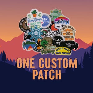 Custom Logo Patches - Embroidered Patches - Up to 11" Iron-On / Sew-On / Hook Backing Wildlife Nature Adventure Business Logo Personalized