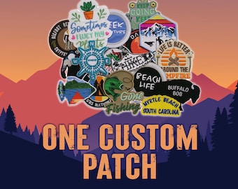 Custom Logo Patches - Embroidered Patches - Up to 11" Iron-On / Sew-On / Hook Backing Wildlife Nature Adventure Business Logo Personalized