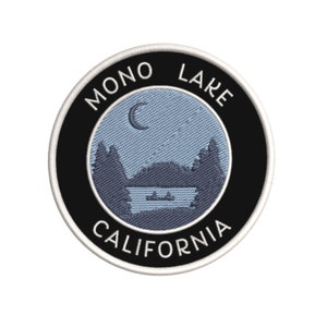 Iron On Mono Lake Patch/Souvenir Applique for Jacket & Clothing/Backpack/California Patch/Lake Life Gift/Boating Badge/Outdoor Travel