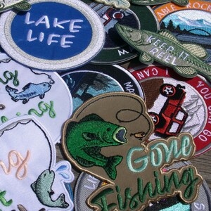 Lake Norman Patch/Iron-On Patch/North Carolina Souvenir Gift/Fishing Fish/Embroidered Sew-On Applique for Clothing Vest/Jacket Hats Backpack image 11