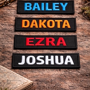 Personalized Iron On Name Tag, Custom Iron On Patch, Custom Iron On Name Tag, Embroidered Hat Patch, Custom vintage iron-on name tag