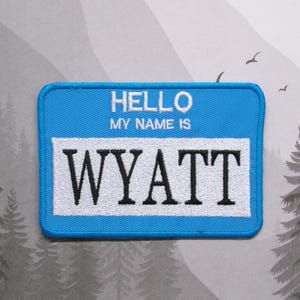 Personalized Custom &quot;Hello My Name IS&quot; Patch, Embroidered DIY Iron-on/Sew-on Applique Badge Backpack Vest Jacket Jeans Clothing Gift