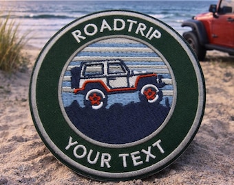 Custom Your Text Patch/Iron-On Patch/Offroad Adventure/4WD 4x4 Rig Gift/Embroidered Sew-On Applique for Clothing Vest/Jacket Backpack Gear