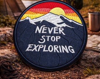 Écusson/Écusson thermocollant/Cadeaux d'aventure, randonnée et camping/Appliques brodés à coudre pour vêtements Gilet/Veste à dos