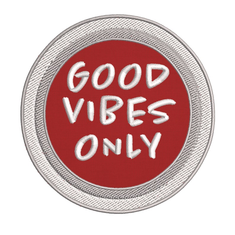 Good Vibes Only Embroidered DIY Iron onSew-on Decorative Patch Badge Emblem Appliques~Explore Wander Adventure Souvenir