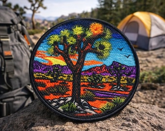 Joshua Tree Patch/Joshua Tree Patch/ Natur Abzeichen/ National Park Souvenir Geschenk/ Aufnäher für Kleidung, Rucksack, Jacke, Hut
