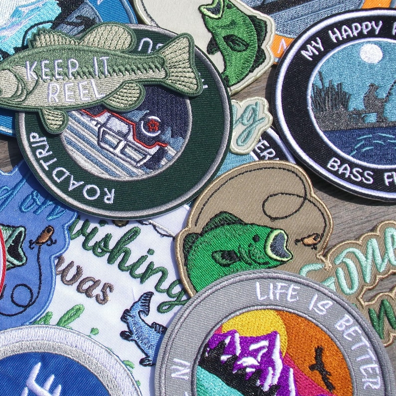 Custom Text Patch w/Mountain/Iron-On Patch/Personalized Gifts//Hiker & Camping/Embroidered Sew-On Applique for Clothing Vest/Jacket Backpack image 10