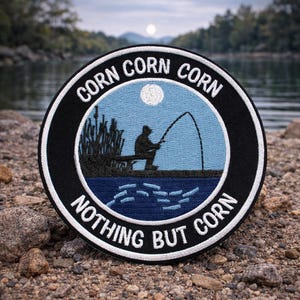 Custom Text Patch/Personalized Fishing Gift/Iron On Patch//Fisherman Lake Life/Embroidered Sew-On Applique for Vest/Jacket Clothing Backpack image 5