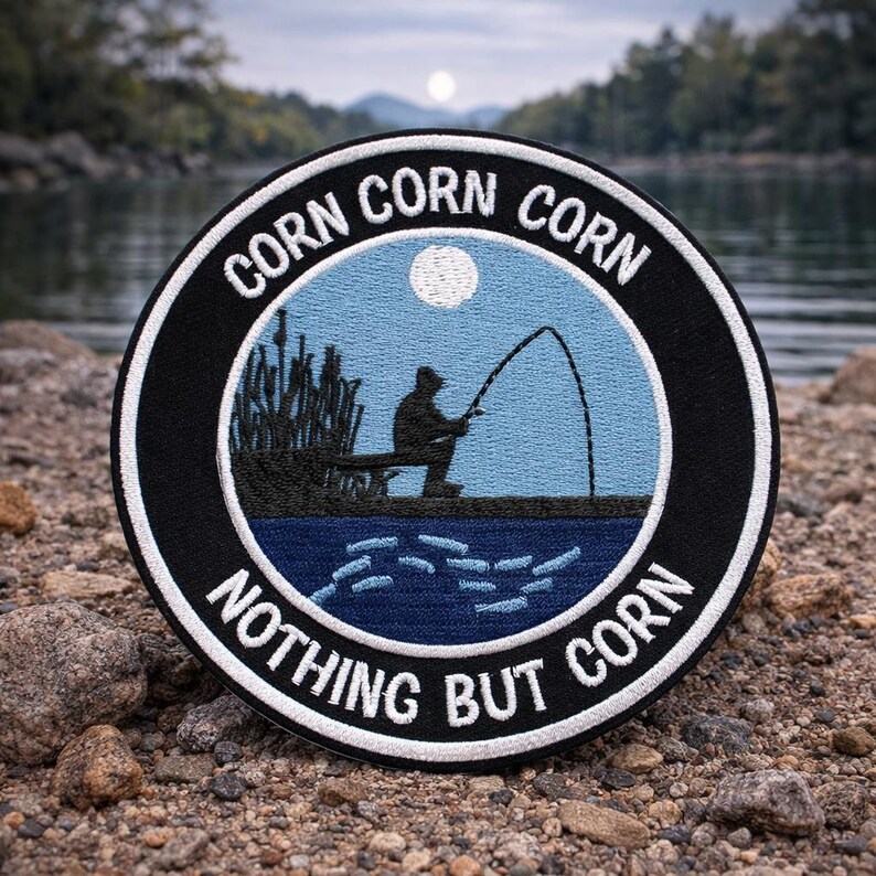 Custom Text Patch/Personalized Fishing Gift/Iron On Patch//Fisherman Lake Life/Embroidered Sew-On Applique for Vest/Jacket Clothing Backpack image 5