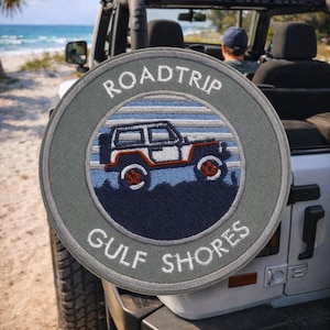 Gulf Shores AL Patch/Iron-On Patch/Beach Road Trip Souvenir/4x4 Emblem/Embroidered Sew-On Applique for Clothing Vest/Jacket Backpacks Gear