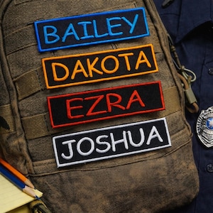 Personalized Iron On Name Tag, Custom Iron On Patch, Custom Iron On Name Tag, Embroidered Hat Patch, Custom vintage iron-on name tag