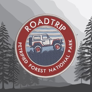 Iron On Petrified Forest National Park Road Trip Patch/Embroidered Applique for Jacket Backpack Clothing/Offroad 4x4 Adventure Rig/Trail