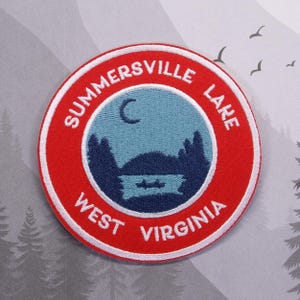 Iron On Summersville Lake Patch/Souvenir Applique for Jacket & Clothing/Backpack/West Virginia Patch/Lake Life/Boating Badge/Outdoor Travel
